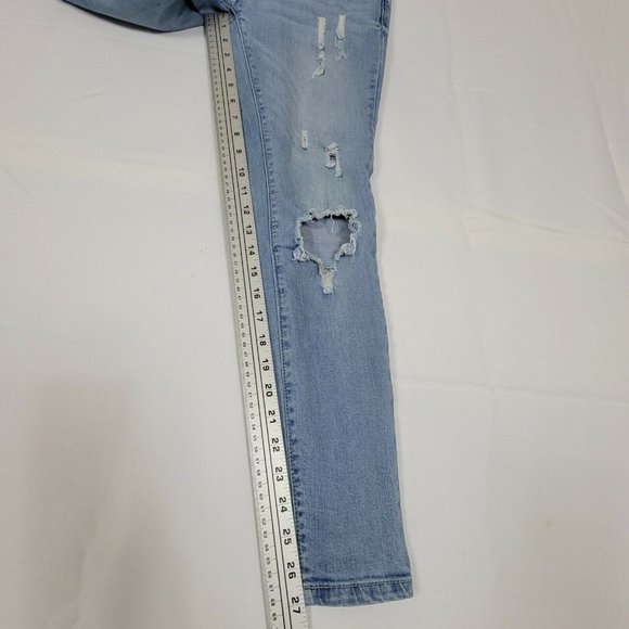 Wax Jean Distressed Skinny Destroyed Stretch Denim 28 x 27 - Picture 5 of 11